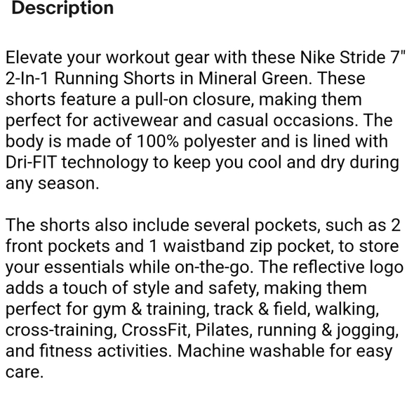 Nike Stride men's 7" 2-in-1 Running Shorts - Mineral Green - Picture 13 of 13